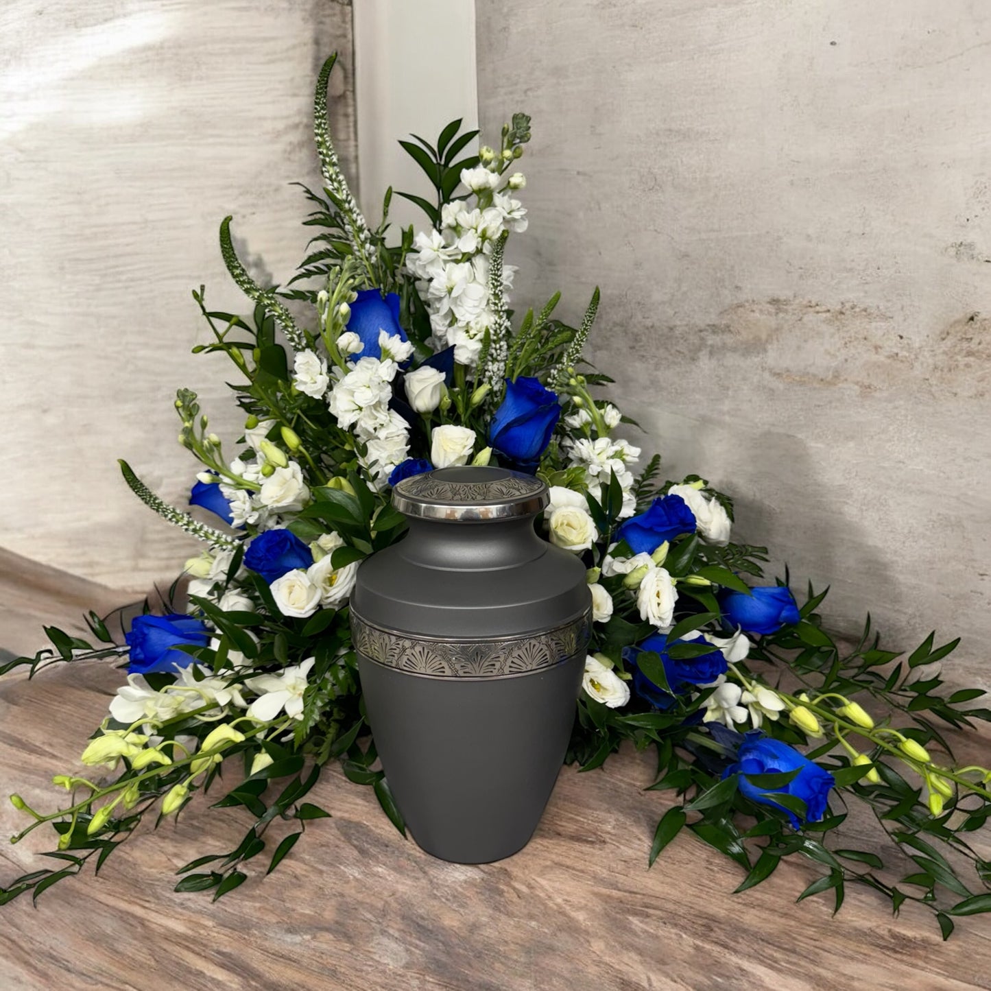 Blue and White Urn arrangement