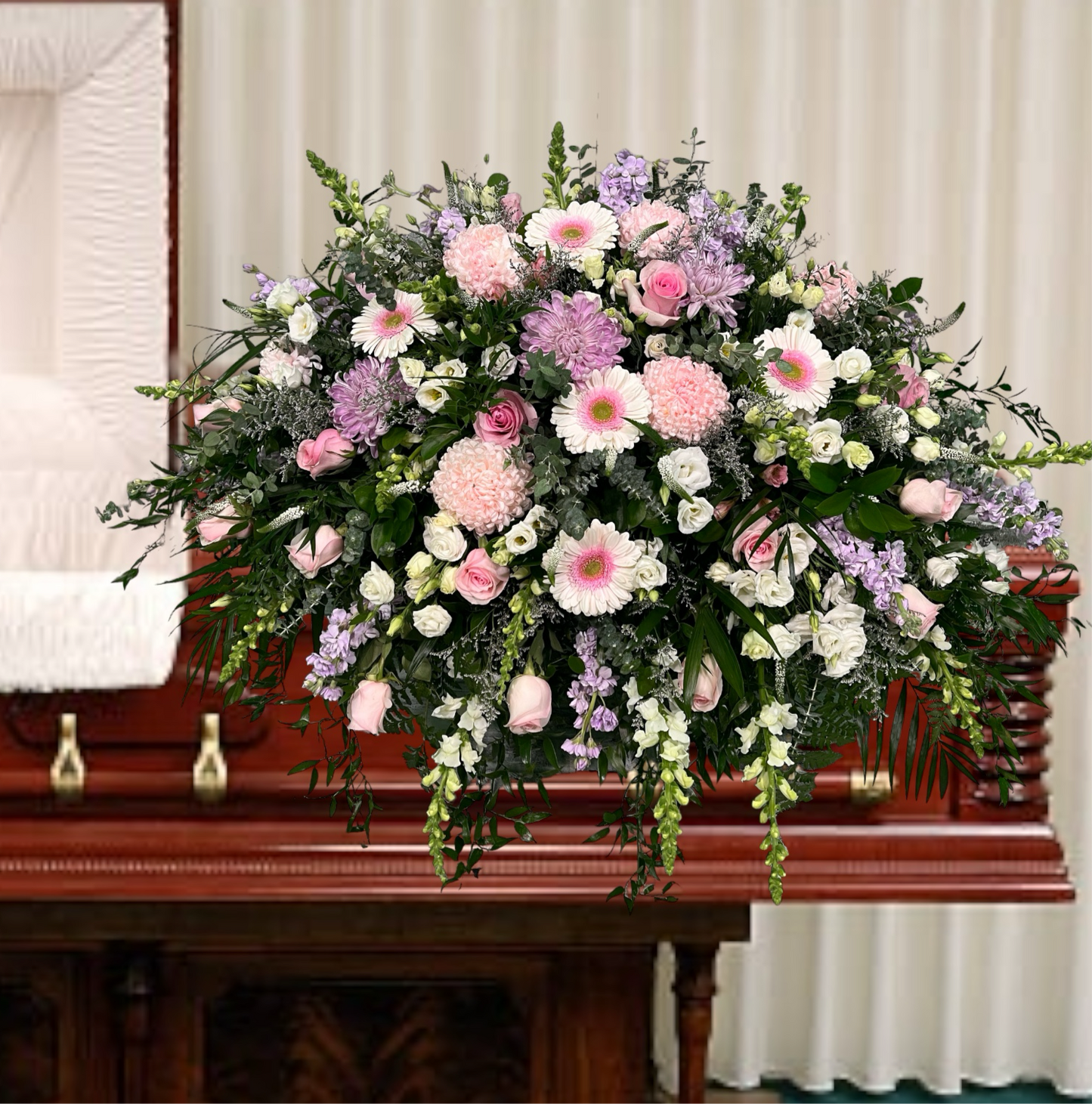 Garden Farewell Casket Spray