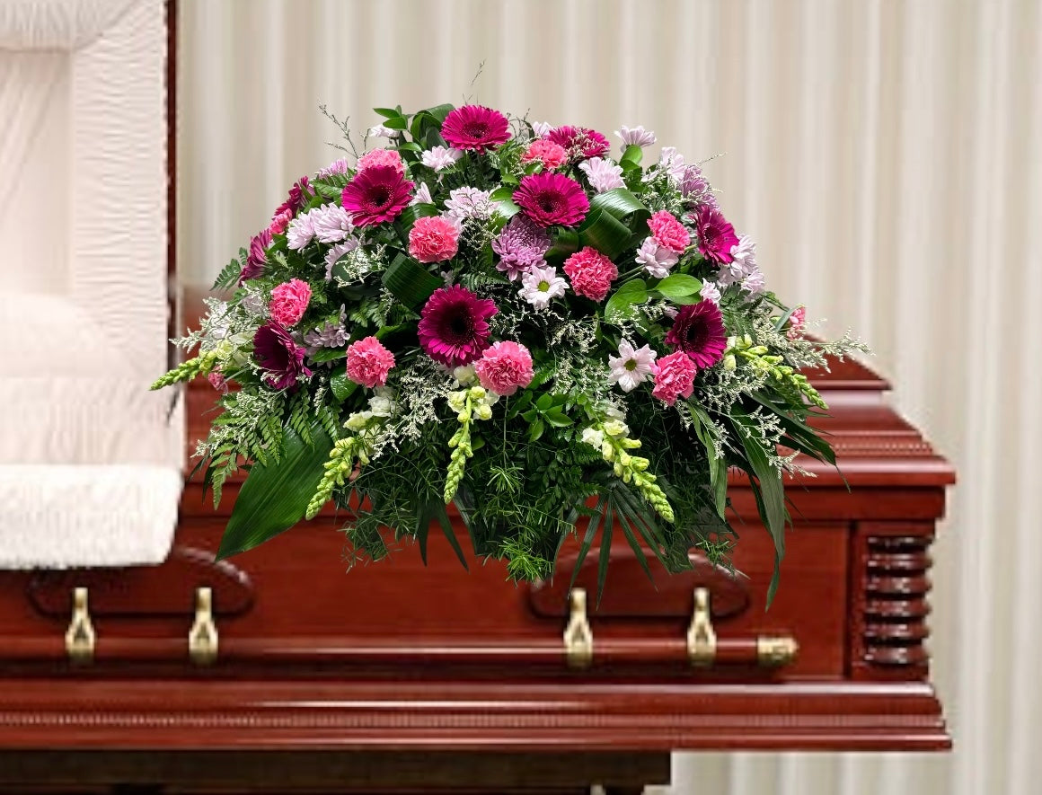 Pink Petals Casket Spray