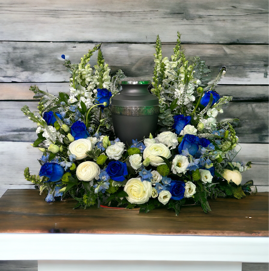 Tranquil Blooms Urn Wreath