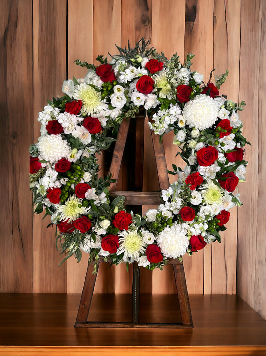 Elegant Blooms of Comfort Wreath