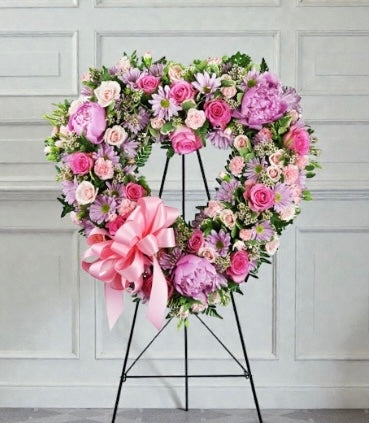 Pink Blooms Heart
