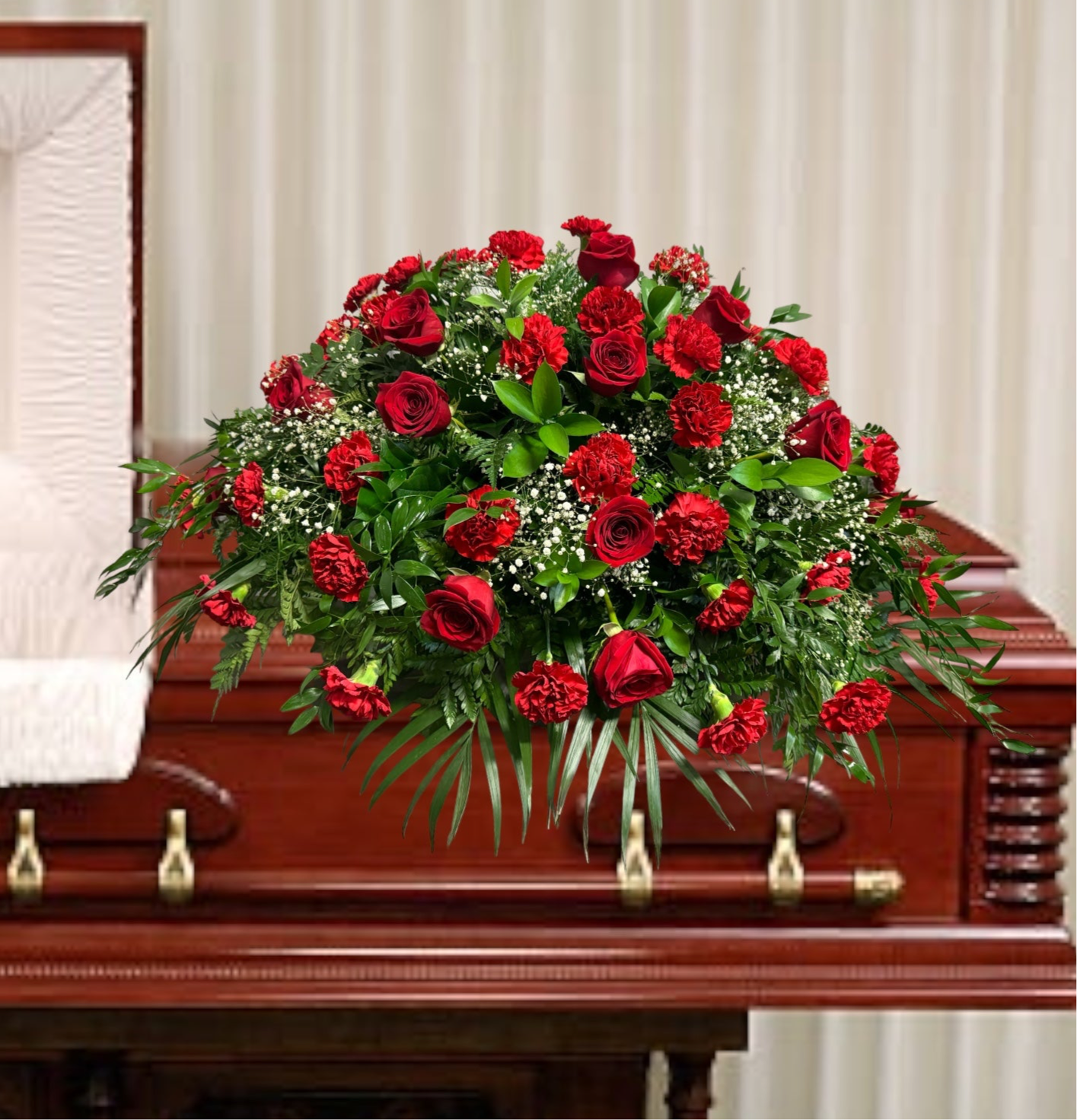 Roses and Carnations Casket Spray